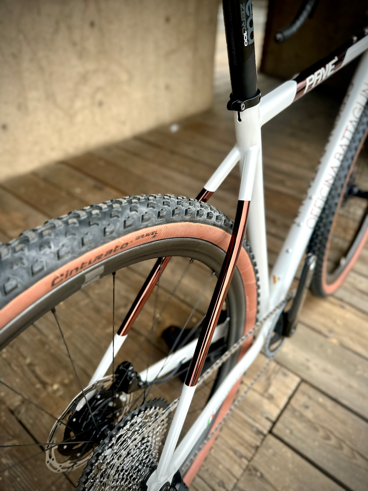 Battaglin Pavé — White and Bronze Chrome