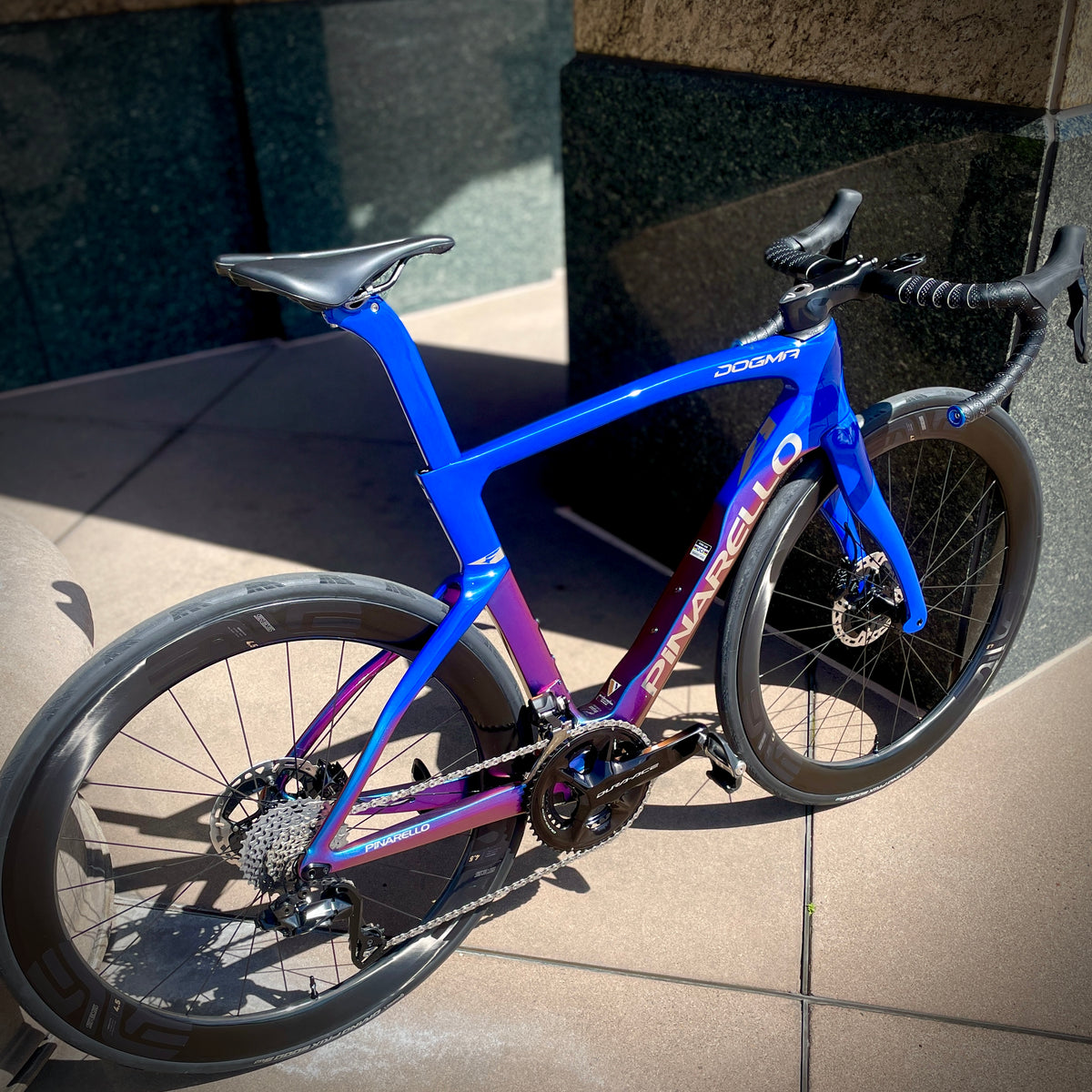 Pinarello Dogma F in blue, built at In Velo Veritas in Old Sacramento