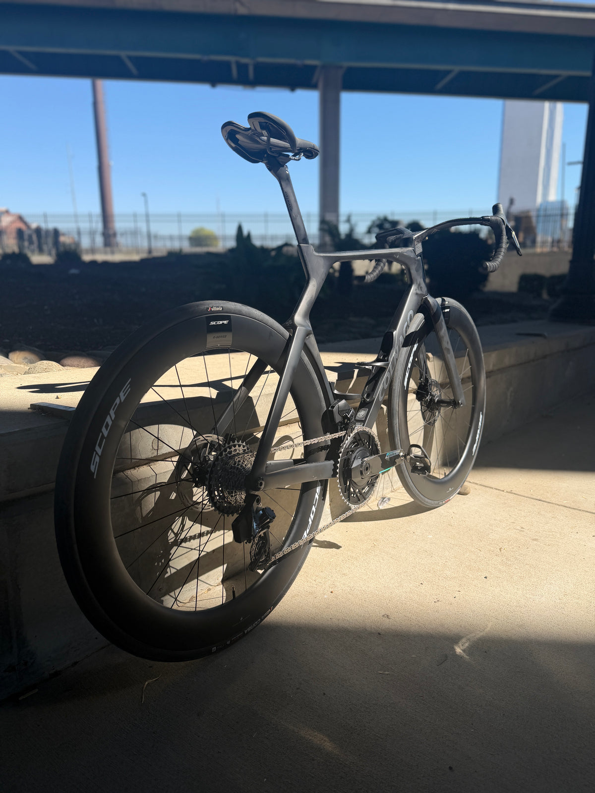 Colnago Y1Rs in the Dark Edition finish, built at In Velo Veritas in Old Sacramento