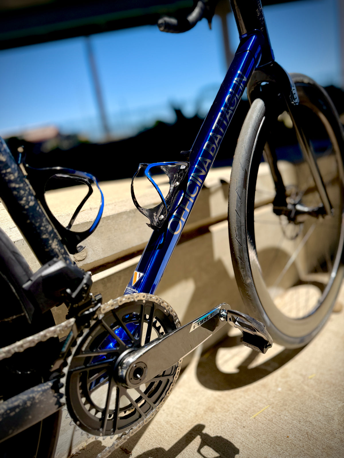 Battaglin Modena in blue cromovelato, built at In Velo Veritas in Old Sacramento