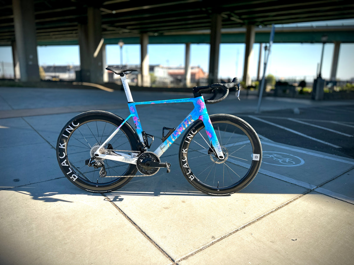 Factor Ostro VAM in the Watercolor finish, built at In Velo Veritas in Old Sacramento