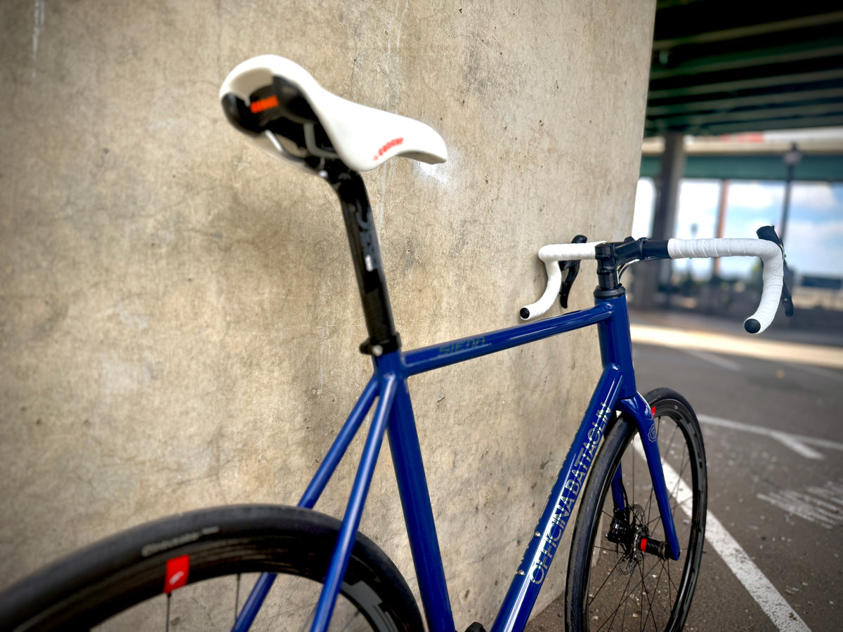 Battaglin Siena in blue, built at In Velo Veritas in Old Sacramento