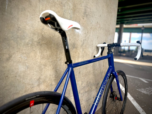 Battaglin Siena in blue, built at In Velo Veritas in Old Sacramento