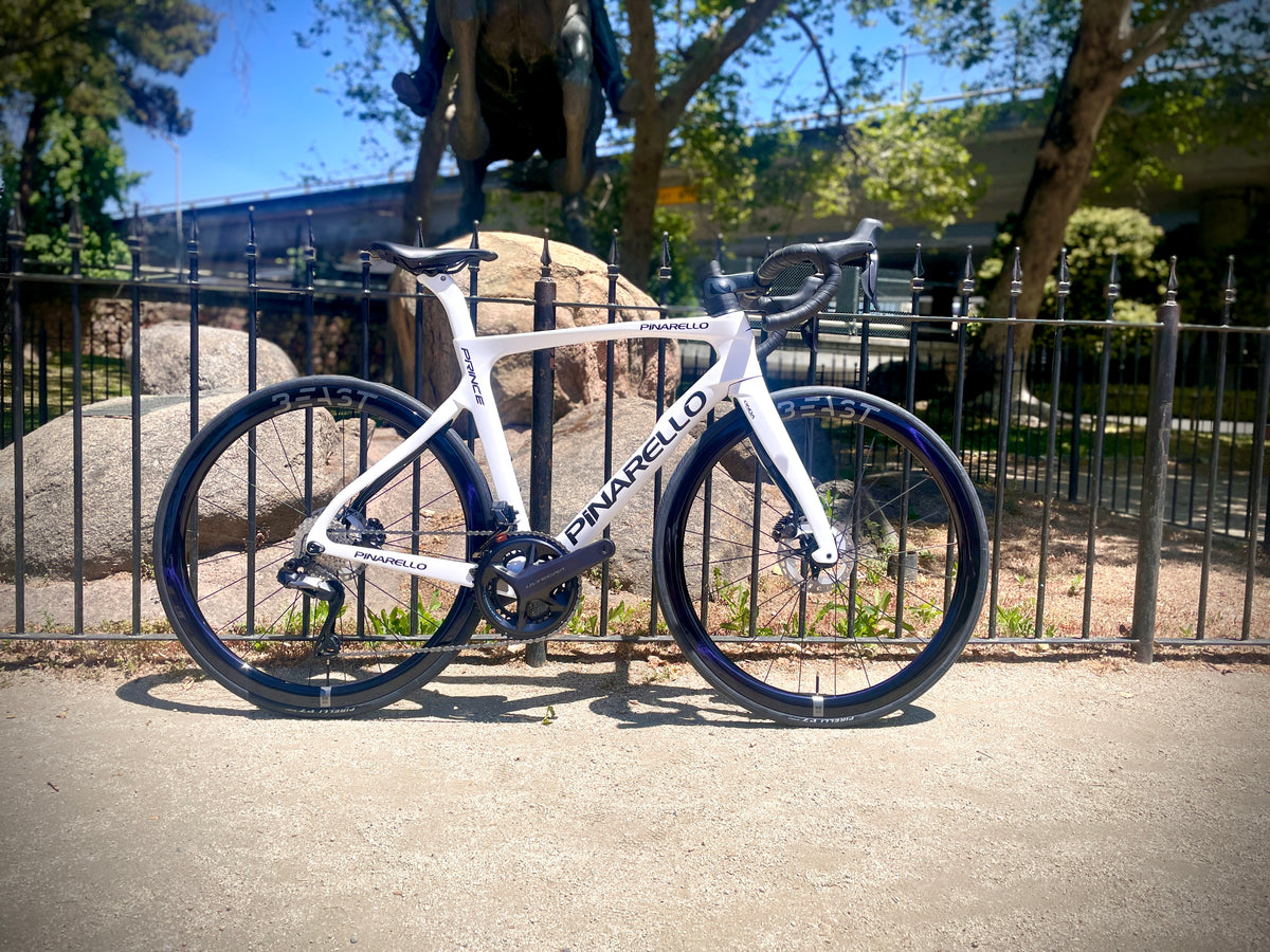 Pinarello Prince in white, built at In Velo Veritas in Old Sacramento