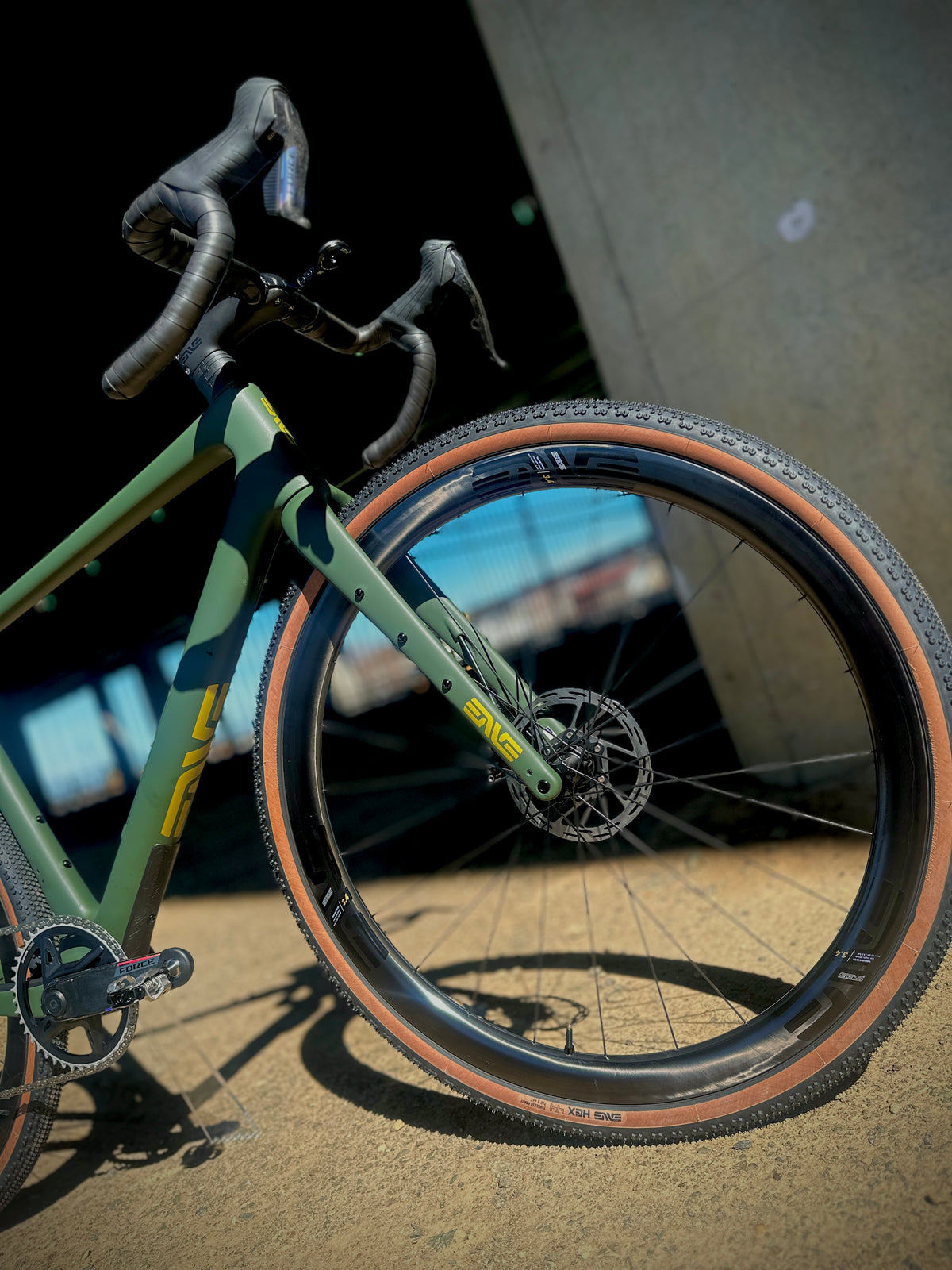 Enve MOG in green, built at In Velo Veritas in Old Sacramento