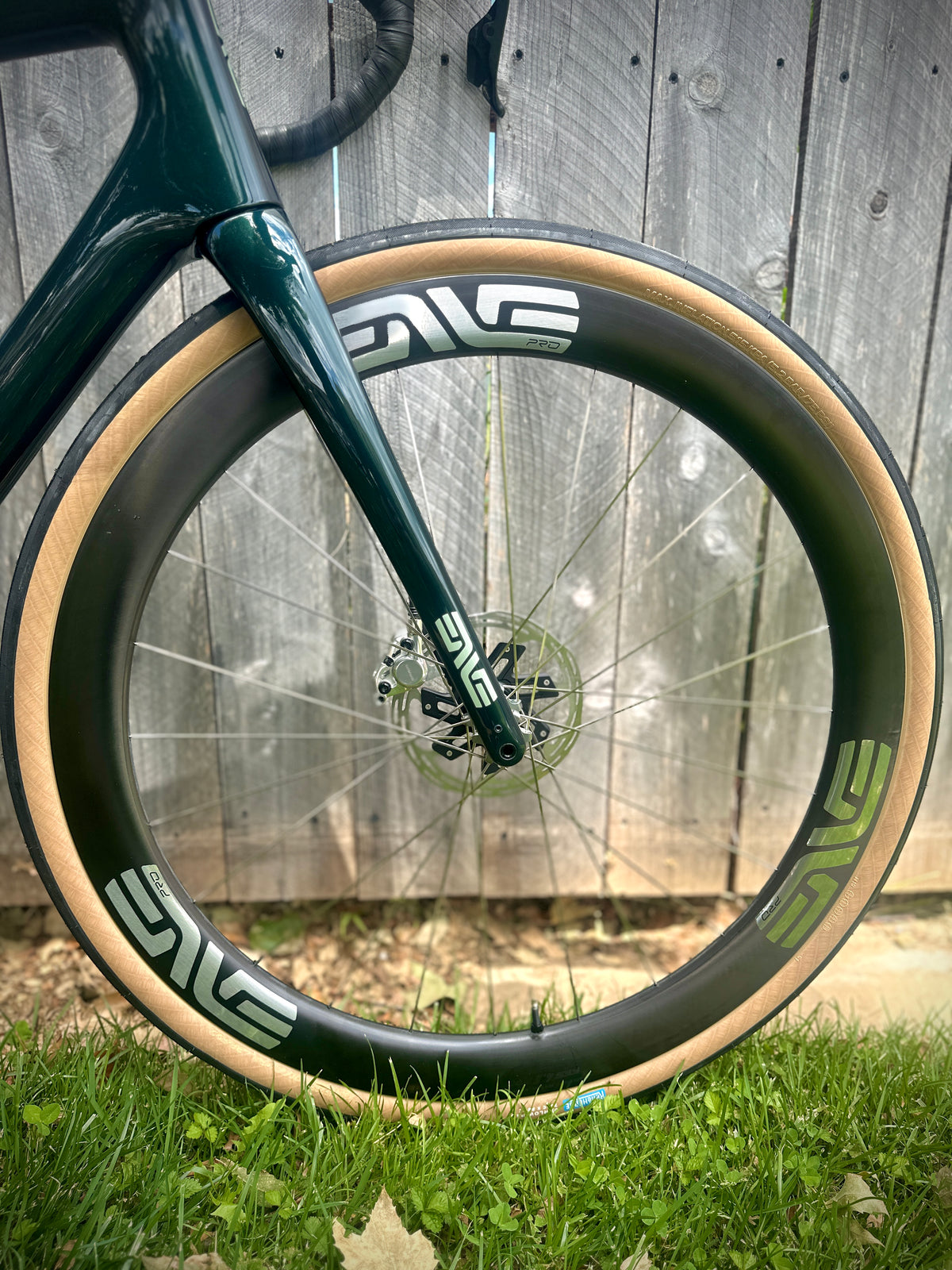 Enve Fray in British Racing Green, built at In Velo Veritas in Old Sacramento