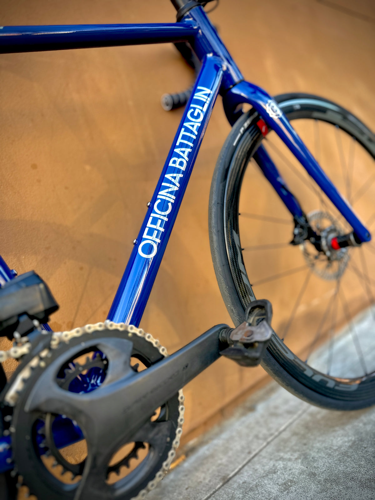 Battaglin Siena in blue, built at In Velo Veritas in Old Sacramento