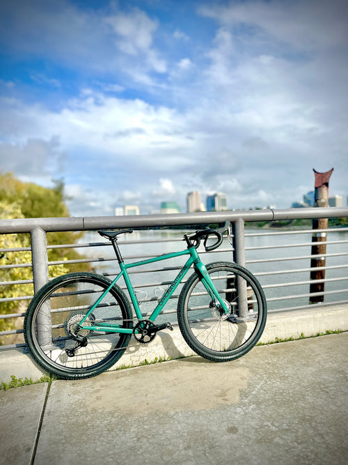 Battaglin Matera in green, built at In Velo Veritas in Old Sacramento