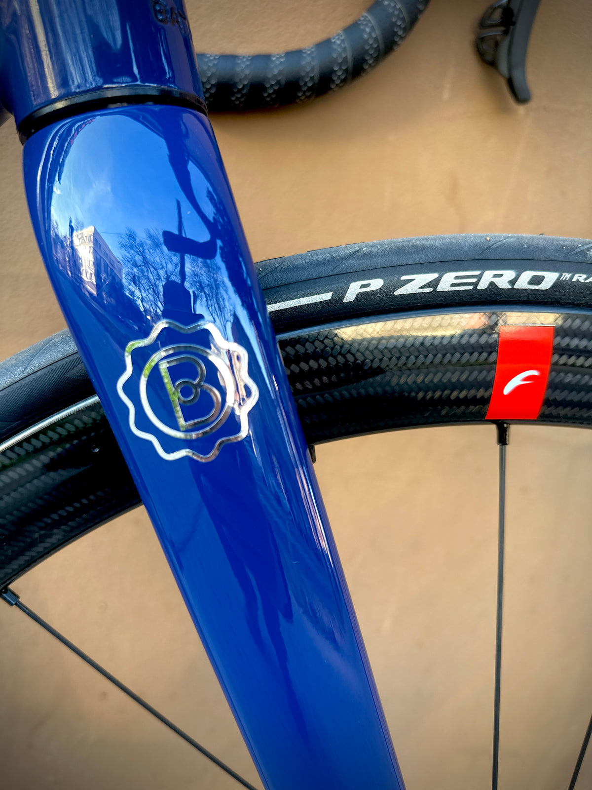 Battaglin Siena in blue, built at In Velo Veritas in Old Sacramento