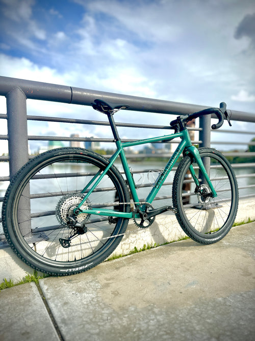 Battaglin Matera in green, built at In Velo Veritas in Old Sacramento
