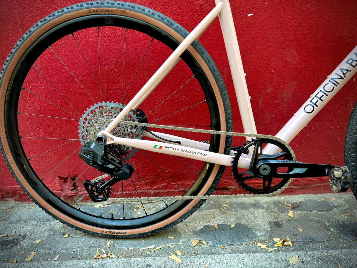 Battaglin Matera in pink, built at In Velo Veritas in Old Sacramento