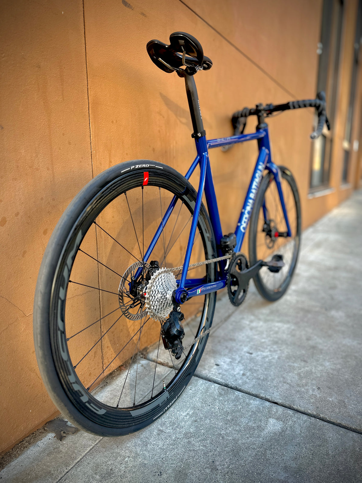 Battaglin Siena in blue, built at In Velo Veritas in Old Sacramento