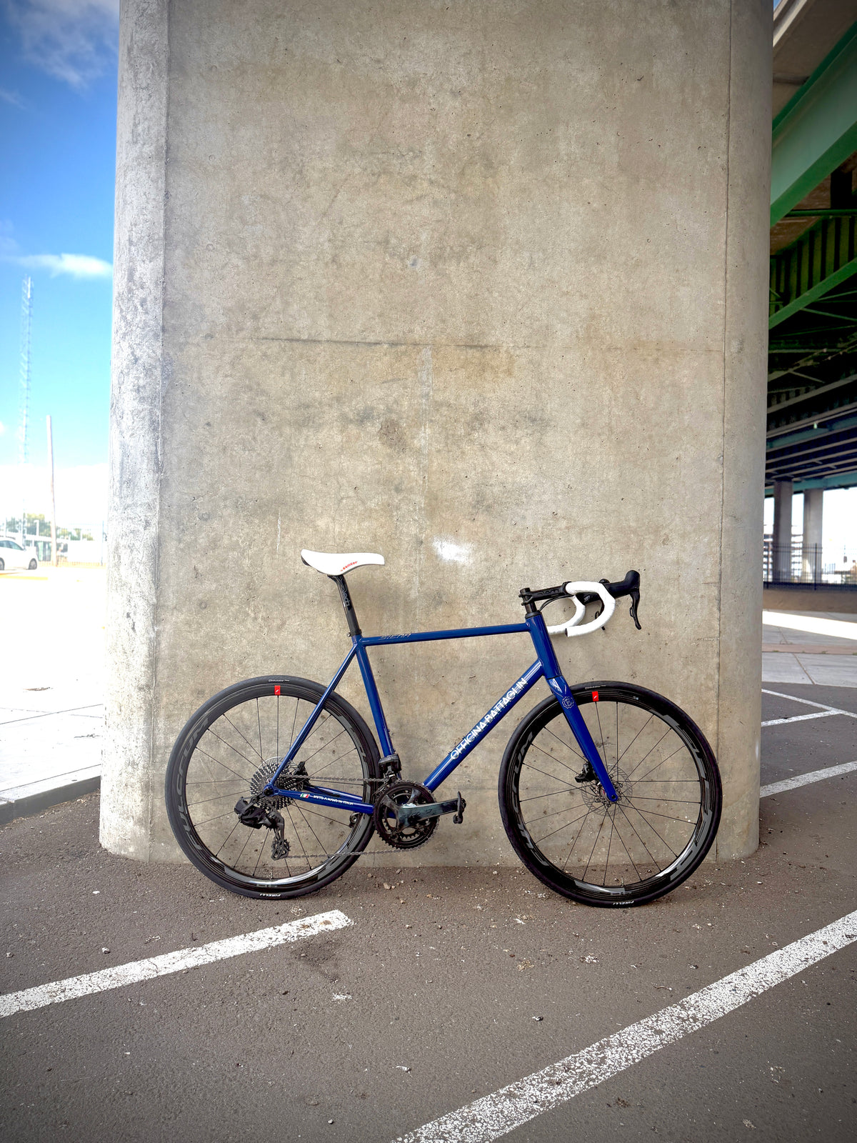 Battaglin Siena in blue, built at In Velo Veritas in Old Sacramento